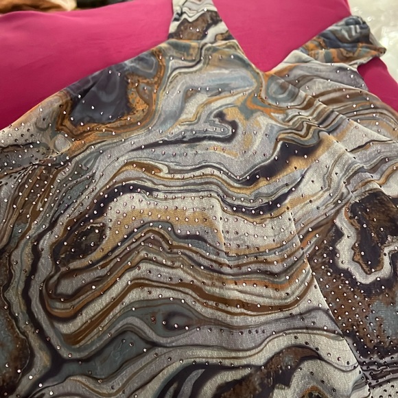 NEW Camila Coelho Agate print w/crystal accents Halter Mini Dress ✨ - Picture 2 of 8